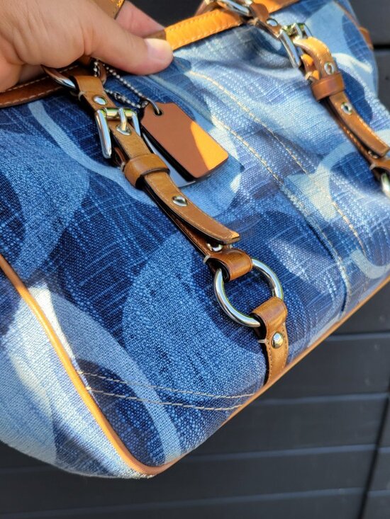 Coach | Bags | Nwt Coach Denim Signature Indigo Patchwork  Coach Y2K  Denim Signature \'C\' East West Gallery Tote Bag  Rare!